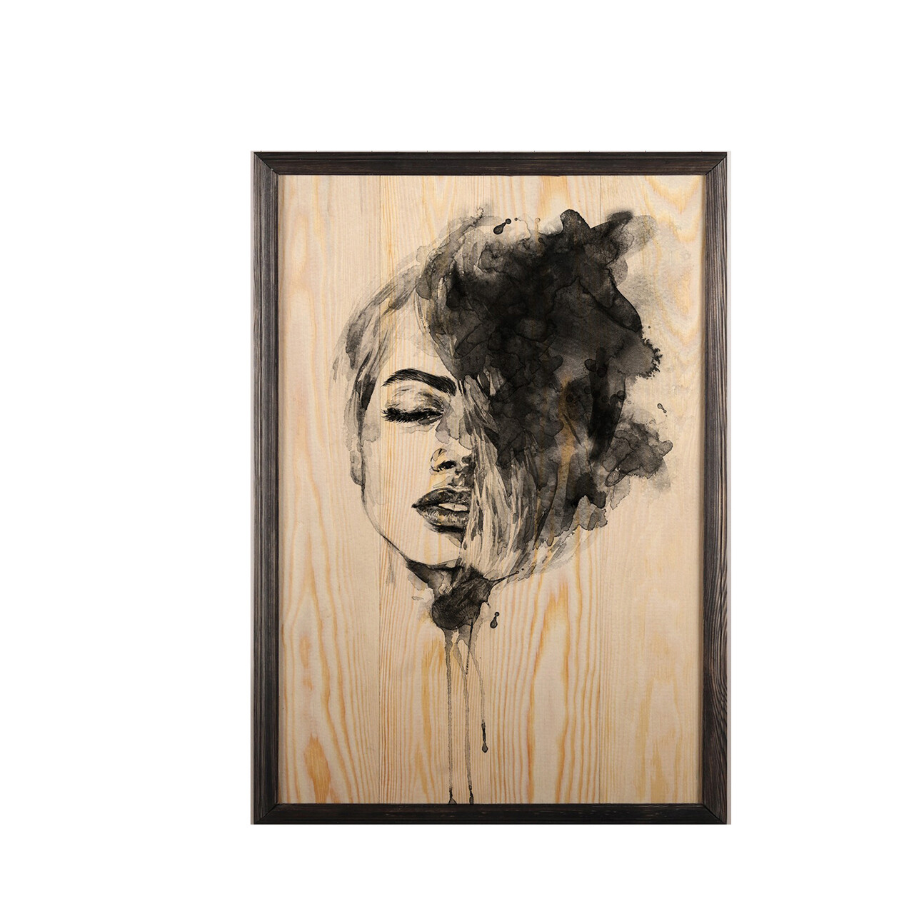 Tablou decorativ, Woman Face XL, Lemn, Lemn, Multicolor - 1 | YEO