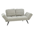 Canapea extensibila 3 locuri Jackie, Pakoworld, 190x80x74 cm, textil/metal/lemn masiv, gri/negru