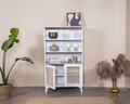 Corp biblioteca, Wolina, Goose, 90x158x41 cm, Corp: 100% MDF, Alb / Stejar