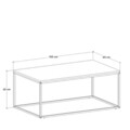 Masuta de cafea, Adore, SHP-985-QQ-1, 100x42x60 cm, PAL, Negru / Marmură