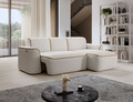 Coltar dreapta 4 locuri ELTAP, Ume, 287x190x88 cm, lemn/poliester, alb/galben