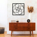 Decoratiune de perete, Golden Ratio, metal, 52 x 52 cm, negru