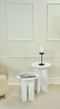 Set masuta de cafea, Rotexa, Leo (55 + 45), MDF , Alb