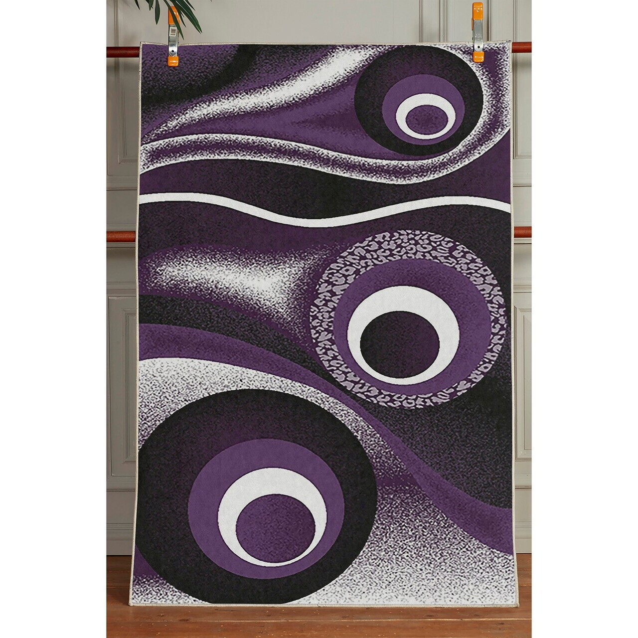 Covor, Woopamuk248, 120x180 cm, Bumbac/Poliester, Mov - view 3