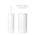 Set accesorii pentru baie 3 piese, Brabantia, MindSet, otel, Alb
