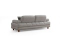 Canapea extensibila cu 3 locuri, Artie, 560ARE4168, Cadru: LEMN/PAL, Crem / Albastru