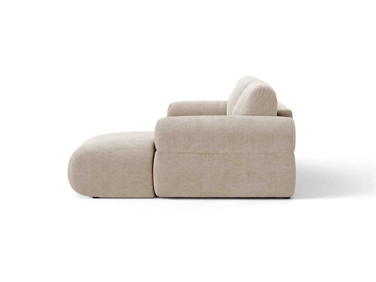 Coltar stanga 4 locuri, Ophelia, Micadoni Home, 236x164x84 cm, tesatura structurata, bej — imaginea 8