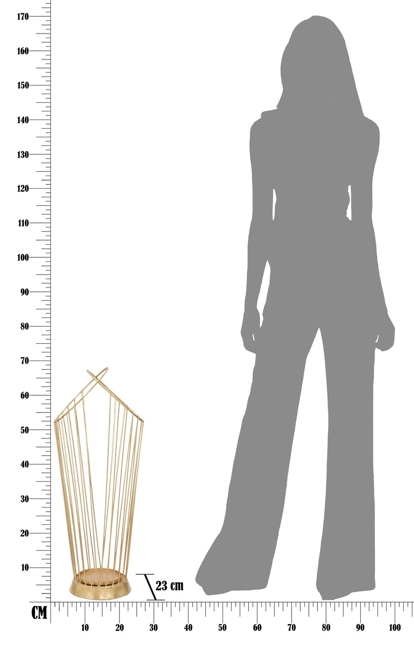 Suport pentru umbrele Stick Glam, Mauro Ferretti, 26.5x23x68.5 cm, fier, auriu