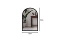 Oglinda decorativa, Siam, Brilya, 60x90x2.2 cm, Negru