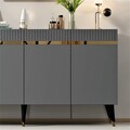 Consola, Olivia, Defne, 150x80x40 cm, PAL , Antracit / Aur