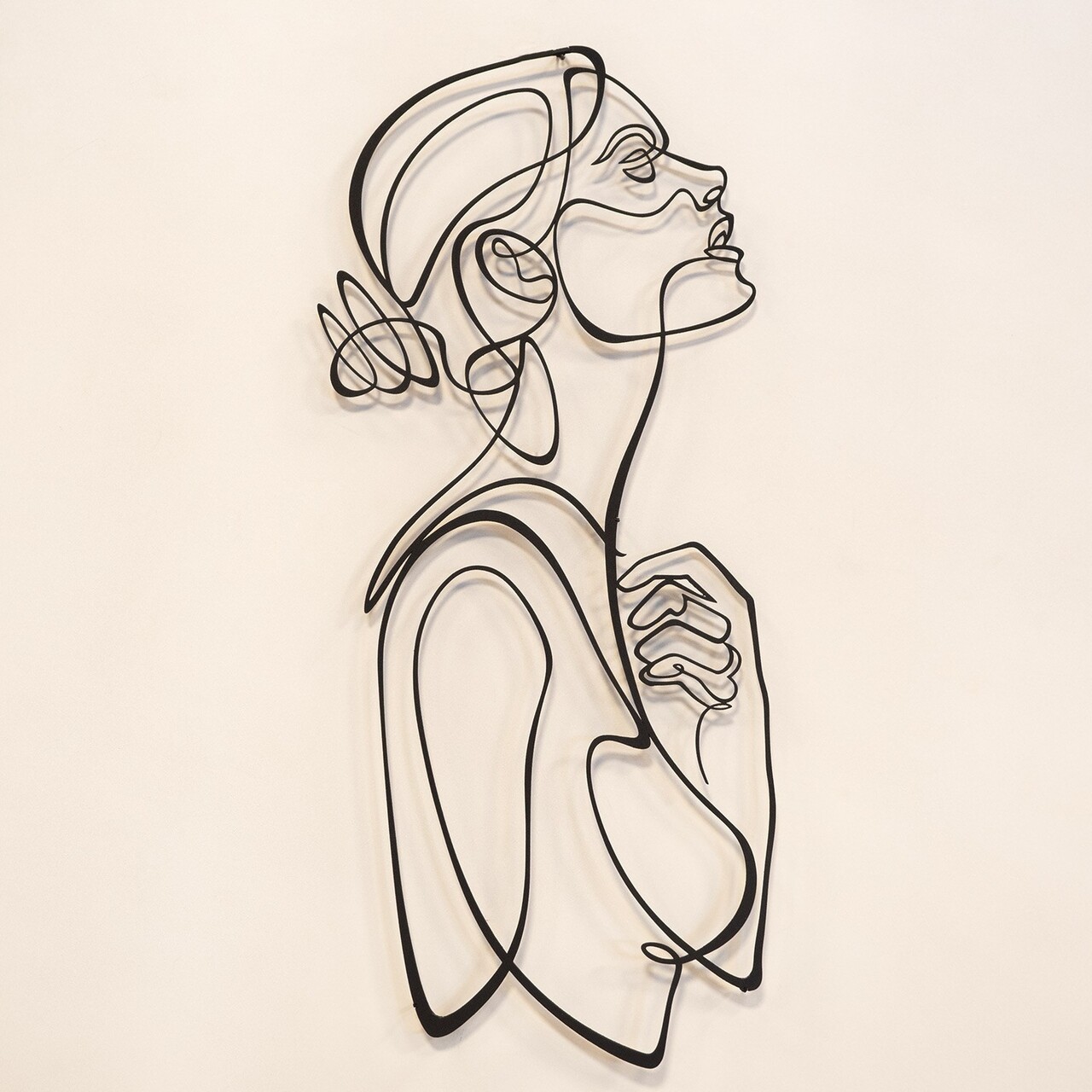 Decoratiune de perete, Woman Silhouette, Dimensiune: 28 x 61 cm (1 bucată), Negru - view 2