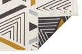 Covor Kilim cu 2 fete, Arya 18 Yellow/Grey, Baketo, 100% bumbac reciclat, 80x300 cm