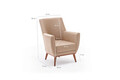 Fotoliu, Balcab Home, 825BLC2343, Lemn de carpen, Crem