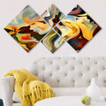 Set 4 tablouri decorative, 4MDF230711539, MDF, Imprimat UV, Multicolor
