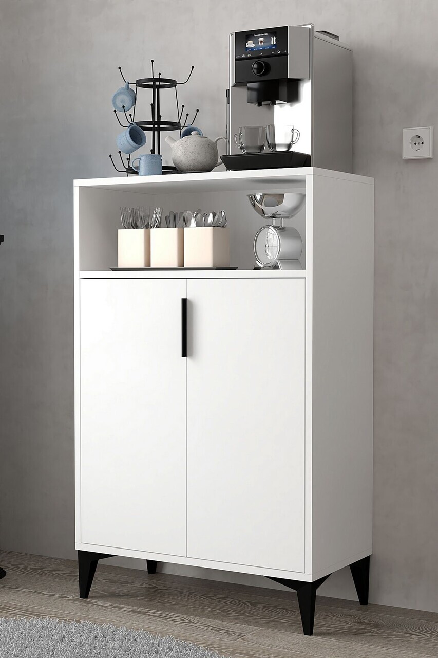 Dulap multifunctional, Hanah Home, Ada 1201, 72x114x36.5 cm, PAL, Alb — imaginea 3