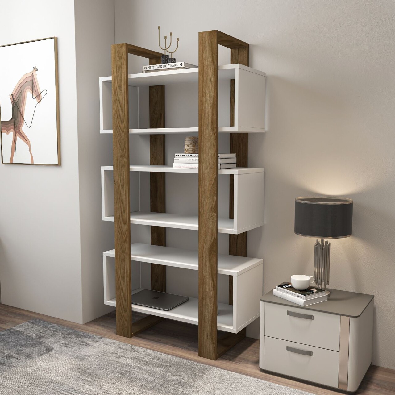 Corp biblioteca, Zena Home, Reina, Nuc/Alb - 1 | YEO
