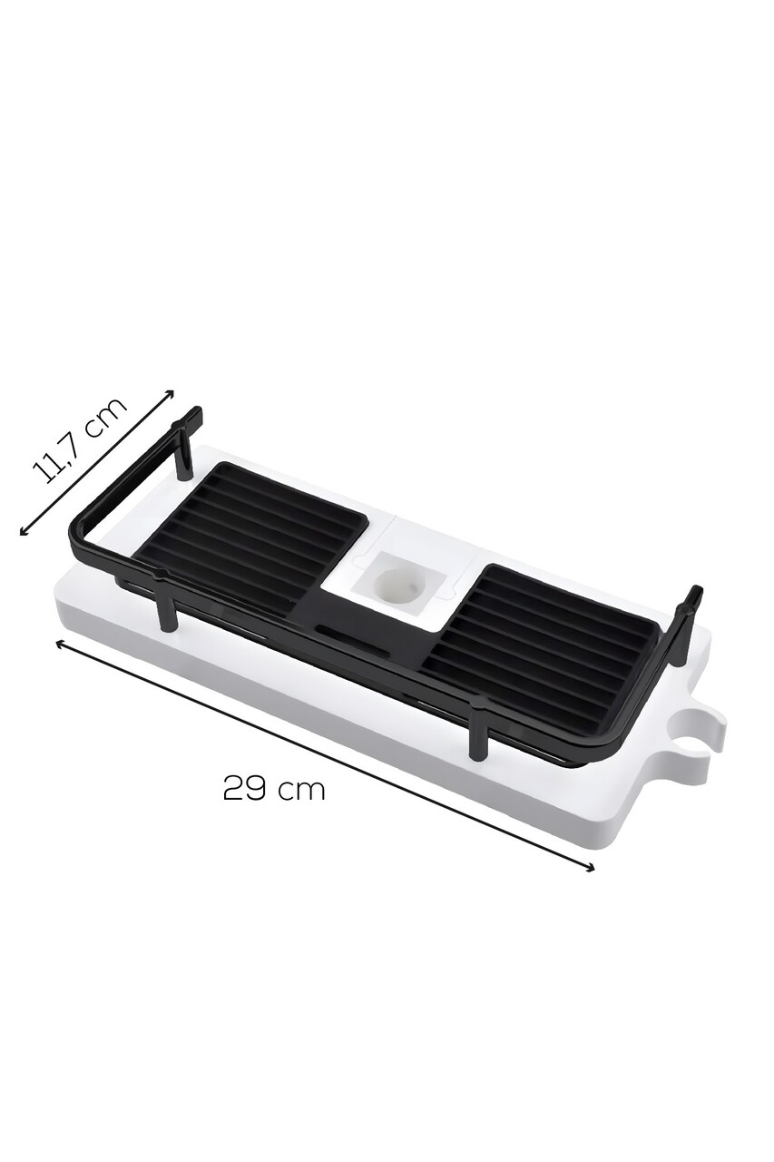 Organizator de baie, Fremont, M-526, 11.7x29 cm, Plastic, Negru