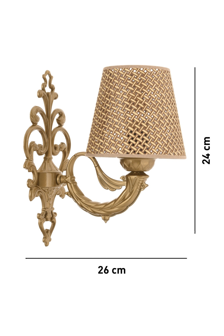 Aplica de perete, Opviq, 390FLH2362, Natural / Aur - view 4