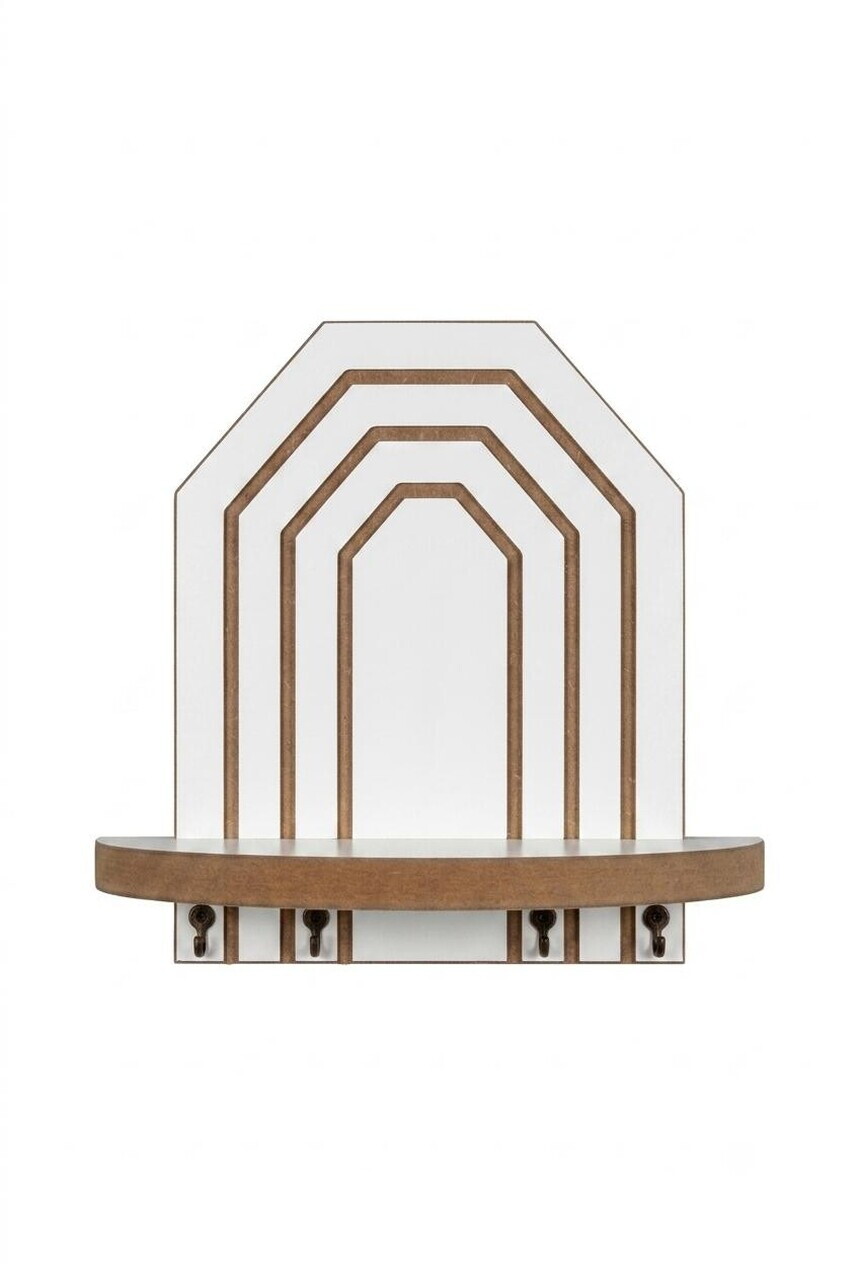 Raft de perete, Hanah Home, Artmtkwll10-White, MDF, Alb — imaginea 5