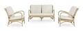 Canapea cu 2 locuri pentru gradina Alicante, Bizzotto, 129 x 82 x 73 cm, ratan/policoton/in, natural