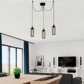 Lustra, Alby, 525NOR1465, Metal, Negru/Bronz