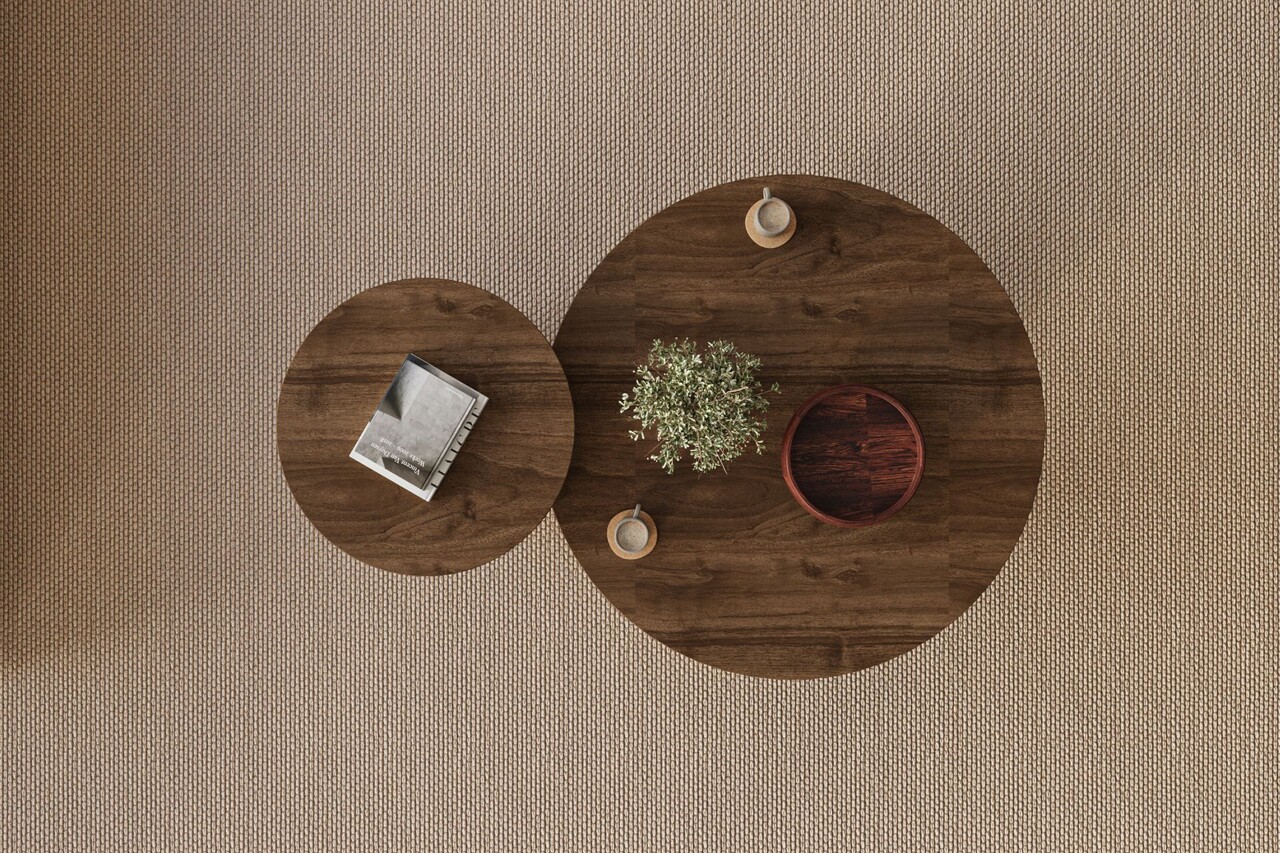 Set masute de cafea, Hanah Home, Private, Nuc / Travertin - view 3