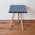 Masuta, Leona, Shp157, 35x42x35 cm, Albastru / Bleumarin / Alb