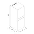 Dulap masina de spalat, Hanah Home, Neve 70, Antracit mat