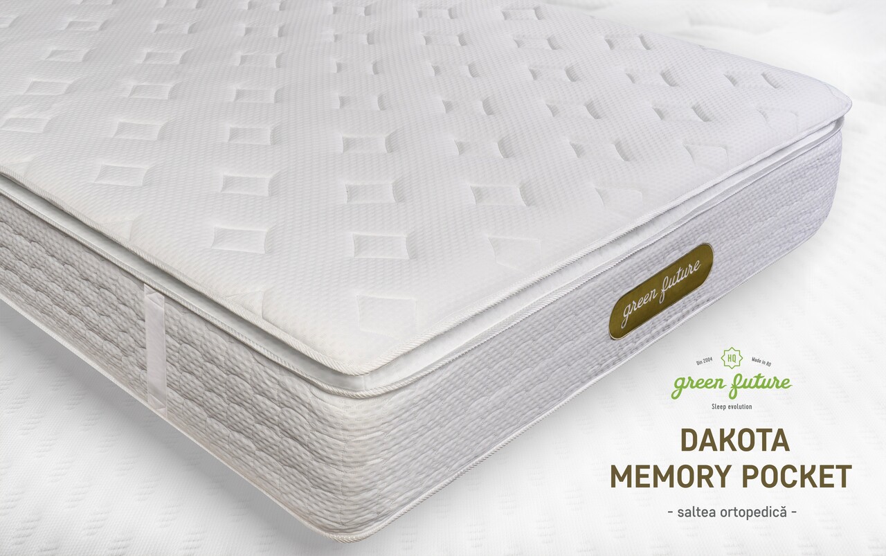 Saltea Ortopedica, Dakota, 120x200x34 cm, Arcuri Pocket, 5 cm spuma Memory, 7 Zone de Confort, fermitate medie - imagine 9