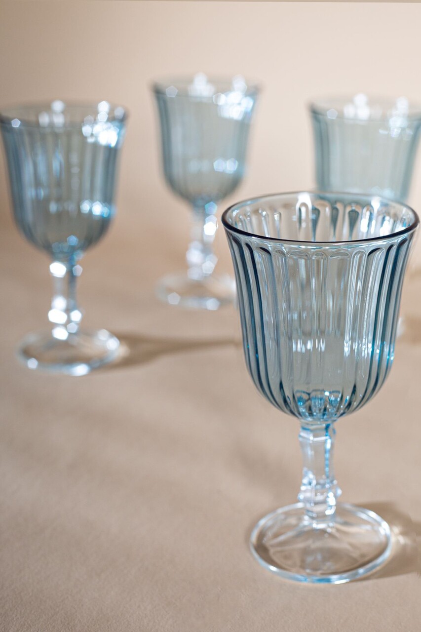 Set de pahare de vin, Hermia, 127RKL1185, Albastru - imagine 2