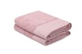 Set prosoape de baie, Şaheser, Pitircik, Bumbac, Trandafir praf / Alb