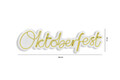 Decoratiune luminoasa LED, Oktoberfest, Benzi flexibile de neon, DC 12 V, Galben