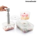 Set 3 caserole pentru vidat si pompa manuala Vacse InnovaGoods, 600 ml / 1 L / 1.2 L