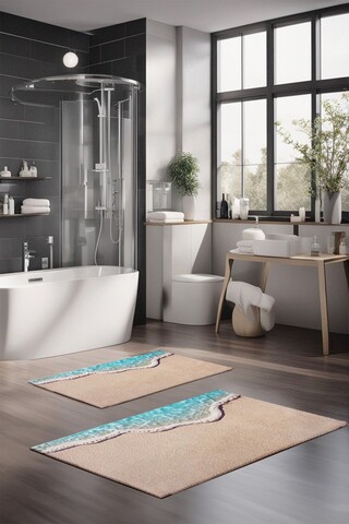 Set covorase de baie, Cartwright, CT-5206, Poliester, Multicolor