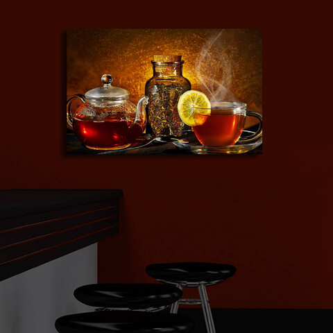 Tablou decorativ cu lumina LED, 4570İACT-30, Dimensiune: 45 x 70 cm, Multicolor