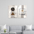 Tablou decorativ, 1992, Sticla temperata, Dimensiune: 45 x 65 cm (2 bucăți), Multicolor