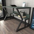 Birou, Zena Home, Wake, 120x72.8x60 cm, PAL, Verde/Negru