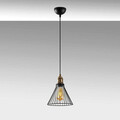Lustra, Fulgor, 942FLG1237, Metal, Negru/Maro antic