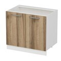 Dulap pentru bucatarie, Hanah Home, Minar, 90x87x58 cm, Alb / Dore