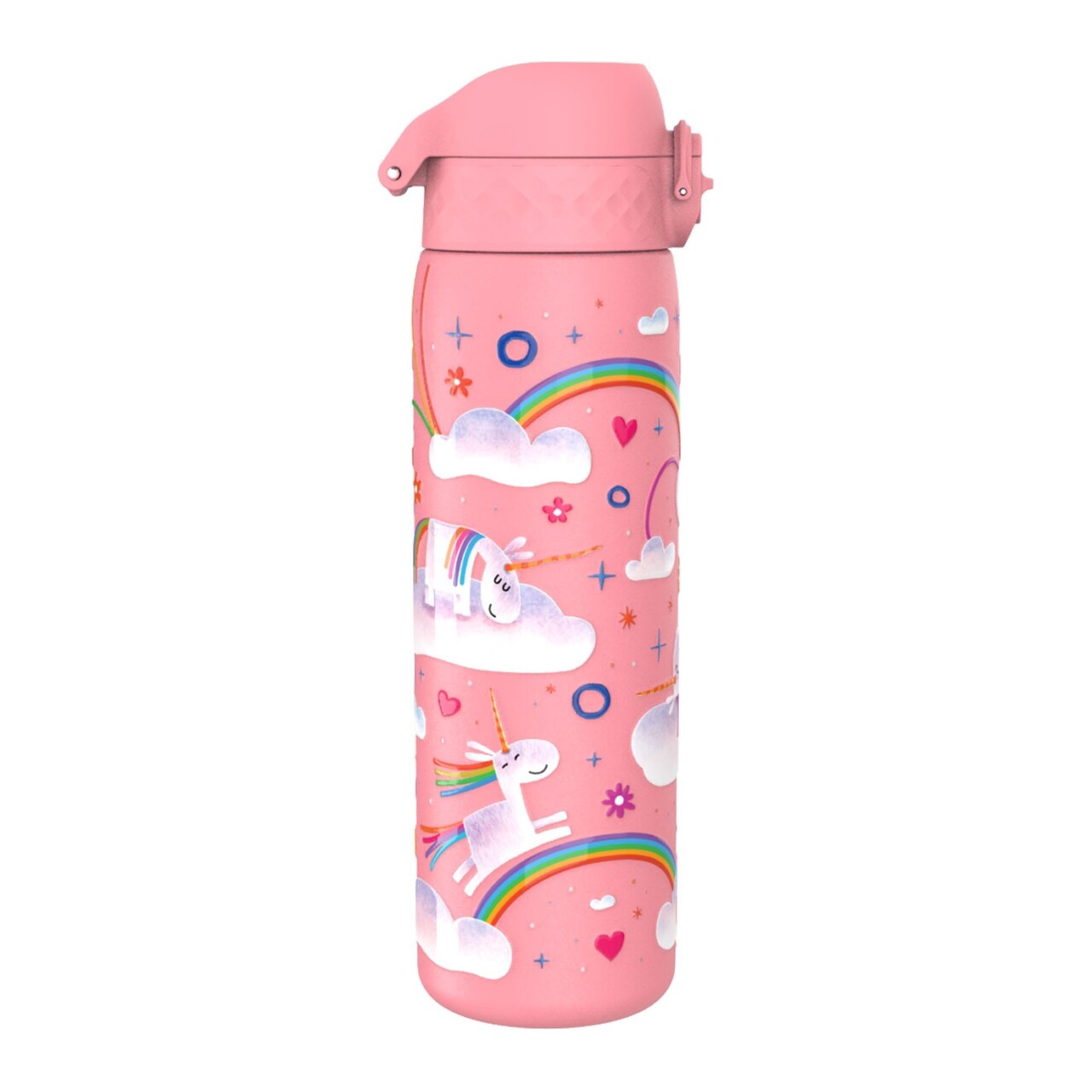 Sticla apa pentru copii Slim, inox, 600ml, Unicorn Rainbows - Ion8 - imagine 4