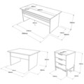 Set mobilier de birou, Locelso, VS7, Maro / Gri / Antracit