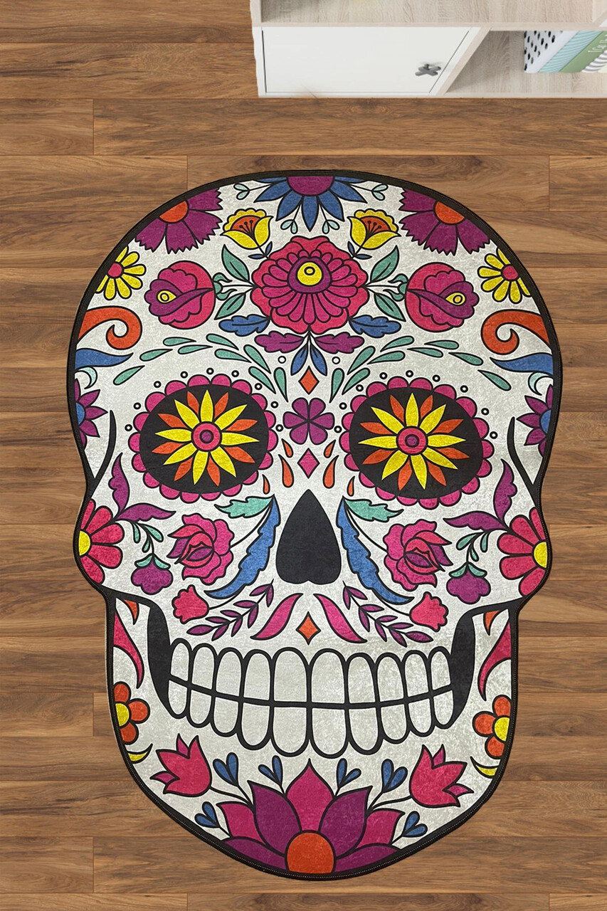 Covoras de baie, L'essentiel Maison, Skull Djt (80 x 100), 80x100 cm, Multicolor - view 2