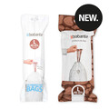 Set 20 saci de gunoi, Brabantia, PerfectFit, marimea L, 45 L, nailon, alb
