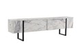 Comoda TV, Nordure, Serenity, 180x50x29 cm, PAL, Marmură Freesia / Negru