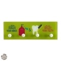 Cuier pentru baie Wash & Brush, Versa, 36x3x12 cm, sticla, verde