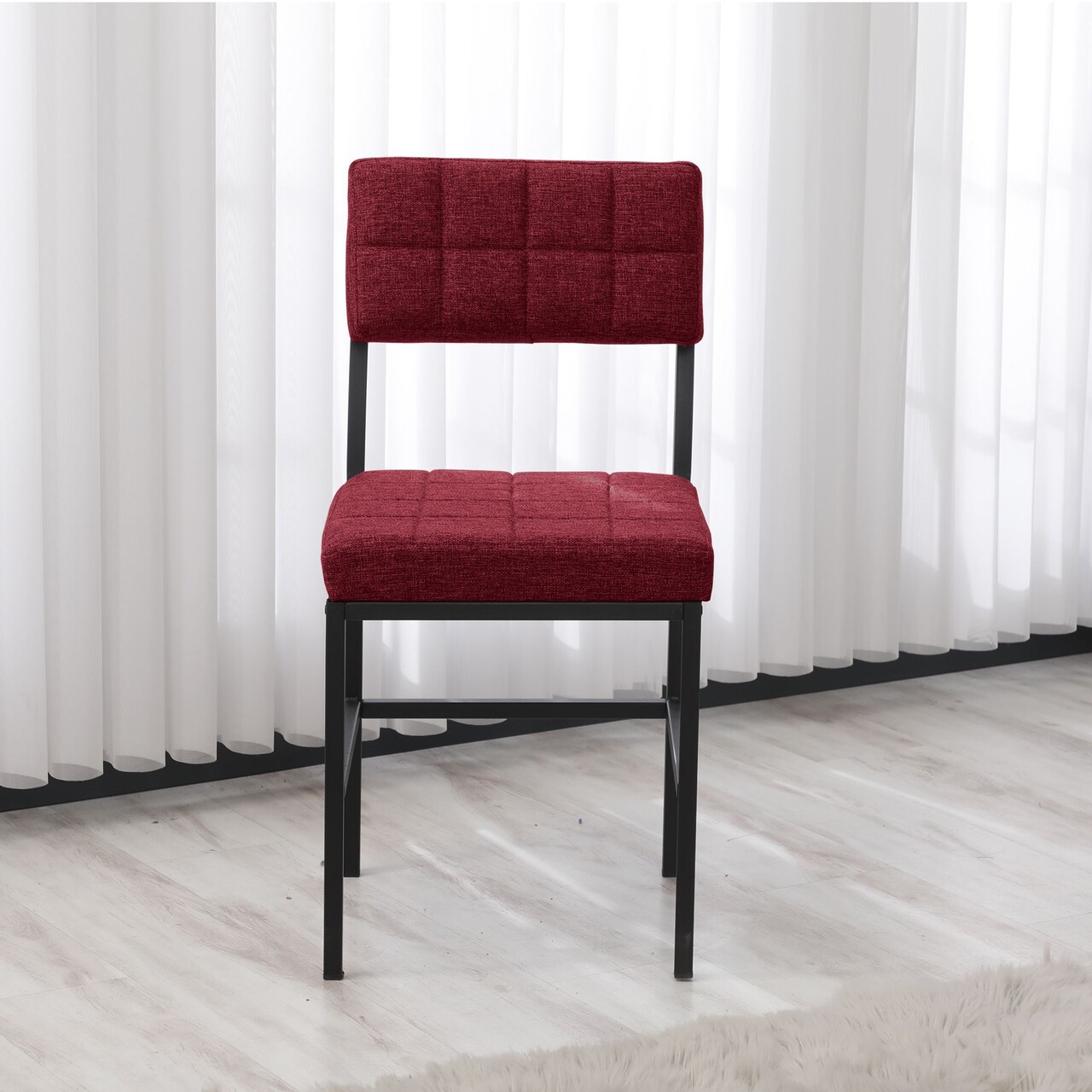 Scaun, Hanah Home, Dubai, 40x82x40 cm, Bordo - view 2