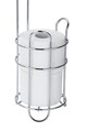 Suport pentru hartie igienica si perie toaleta Roll, Wenko, 16x18x59 cm, metal, argintiu