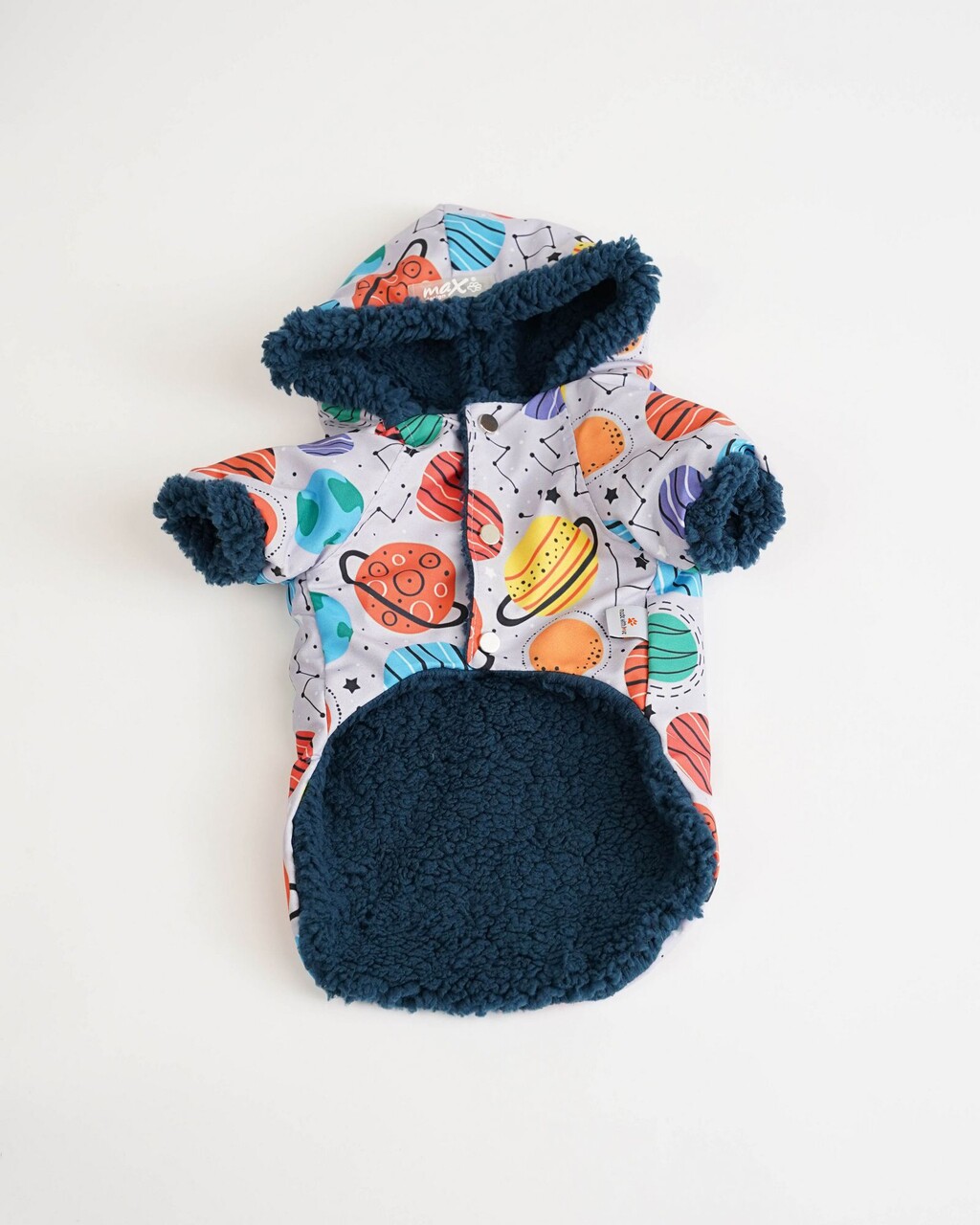Hanorac pentru câini, Paws &amp; Whiskers, Galaxy Raincoat, Multicolor - view 3