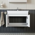 Dulap de baie cu chiuvetă, Hanah Home, 1044, 65x48x45.5 cm, MDF-LAM, Alb mat