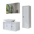 Set Dulap de Baie cu Chiuvetă și Oglindă (3 Piese), Hanah Home, 2547, MDF, Alb